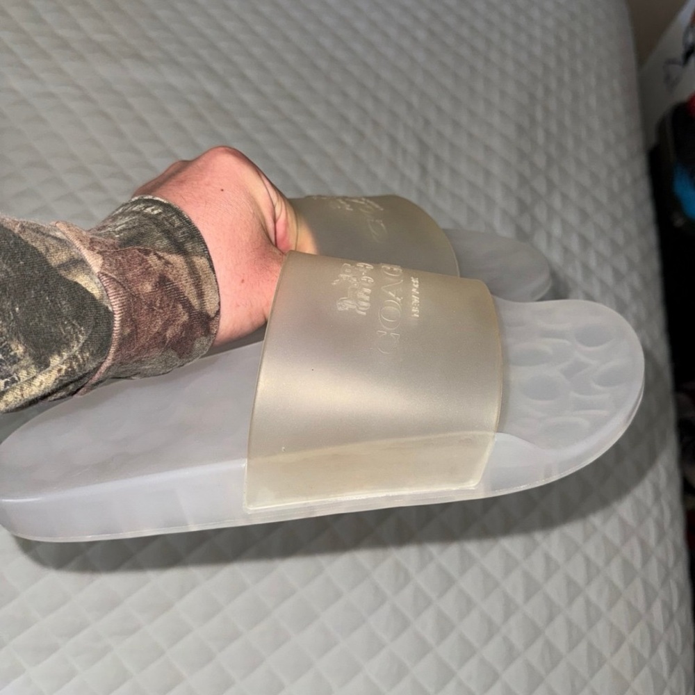 🔥Coach Translucent Champagne Slide Sandals RARE 100% auth - Picture 5 of 5